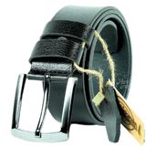 Parscraft Hakiki Deri Erkek Kemer 4 cm Kot Kumaş Pantolon Spor Kemer (Siyah, 110 cm)
