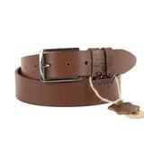 Parscraft Hakiki Manda Derisi Erkek Kemer 3,5 Cm Siyah Klasik Kumaş Pantolon Kemeri (Kahverengi, 135 cm)