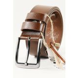 Parscraft Hakiki Manda Derisi Erkek Kemer 4 Cm Kahverengi Kot Kumaş Pantolon Spor Kemer