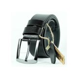 Parscraft Hakiki Manda Derisi Erkek Kemer 4 Cm Siyah Kot Kumaş Kemeri Siyah