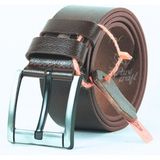 Parscraft Hakiki Manda Derisi Erkek Kemer 4,5 cm Kahverengi Kot Pantolon Spor Kemer - 130 cm