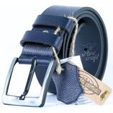 Parscraft Hakiki Manda Derisi Erkek Kemer 4,5 Cm Lacivert Kot Pantolon Spor Kemer - 120 cm