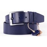 Parscraft Hakiki Manda Derisi Erkek Kemer 4,5 Cm Lacivert Kot Pantolon Spor Kemer - 135 cm