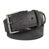 Parscraft Hakiki Süet Deri Erkek Kemer 4 cm (Gri, 135 cm)