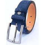 Parscraft Süet Deri Lacivert Erkek Kemer 3,5 cm Orijinal Malzeme ile Şık Tasarım - 110 cm