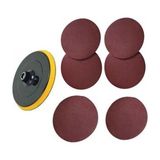 Parstek Cırt Zımpara 6'lı + Zımpara Tabanı 115 mm 80 Kum