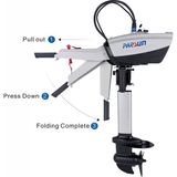 Parsun Joy 1.2 Akülü Elektrikli Bot Motoru - Beyaz - Uzun Şaft