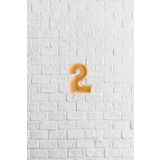 parti 2 Rakam Folyo Balon Gold 16" 40Cm