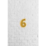 parti 6 Rakam Folyo Balon Gold 16" 40Cm