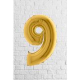 parti 9 Rakam Folyo Balon Altın 40" 100 Cm