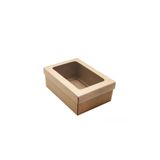 Parti Adresi Asetat Pencereli Kraft Kutu Hediye Kutusu 14X20X9 Cm