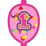 Parti Adresi Kağıt Zincir 1 Yaş Parti Süsü Pembe 24'lü Çok Renkli