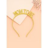Parti Adresi Mom To Be Taç Mika Plastik Baby Shower Tacı Gold - Ekru