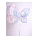 Parti Adresi Pastel Hologram Kelebek Folyo Balon – Parti & Doğum Günü Süslemesi 88 cm