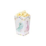 Parti Adresi Sevimli Dinozor Temalı Karton Mısır Kutusu Popcorn Kutusu 8'li Çok Renkli