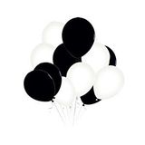 Parti Adresi Siyah Beyaz Balon 10'lu 12” Çok Renkli