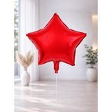 Parti Adresi Yıldız Folyo Balon Doğum Günü Parti Balonu Kırmızı 24 Inc- 60 Cm Beyaz