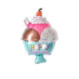 PARTİ AŞKI Happy Birthday Cup Dondurma Folyo Balon 22 Inc Yaz Temalı Ice Cream Konsept Parti Balonu