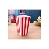 PARTİ AŞKI Kırmızı Beyaz Mısır Kutusu - 8 Adet Karton Popcorn & Cips Kutusu 8*11,5 cm