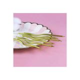 PARTİ AŞKI Parlak Gold Spiral Krom Mum - 6 Adet 15 Cm Doğum Günü Pasta Mumu