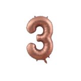 PARTİ AŞKI Retro Renkler Soft Kahverengi 3 Yaş Folyo Balon Doğum Günü Rakam Balon 32 İnç Bohem Tarz Konsept