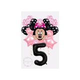 Parti Avm Siyah Rakam Balonlu Mini Fare Balon Set Minnie Mouse Balon Set