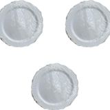 Parti Davet Piknik Doğum Günü Sert Plastik Mika Tabak - Beyaz - 18 Cm. - 6'Lı 3 Paket