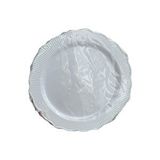 Parti Davet Piknik Doğum Günü Sert Plastik Mika Tabak - Beyaz - 18 Cm. - 6'Lı Paket