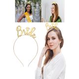 Parti dolabı 1 Adet Gold Parlak Bride To Be Taç, Bekarlığa Veda Metal Nedime Taçı