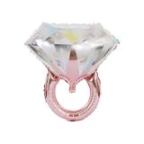 Parti dolabı 1 Adet Gold Rose Tektaş Yüzük Folyo Bride To Be Evlilik Teklifi Balon 66x60 Cm