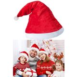 Parti dolabı 1 Adet Kırmızı Polar Noel Baba - Noel Anne Şapkası Beyaz Ponponlu Yetişkin Yılbaşı Şapka Christmas