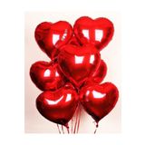 Parti dolabı 10 Adet 45cm Kalp Folyo Balon Seti Kırmızı Kalpli Balon 40 Cm Evlilik Teklifi Romantik Yıldönümü