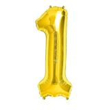 Parti dolabı 100 Cm Gold Altın Sarısı Dore Büyük Folyo 1 Rakam Balon 40inc