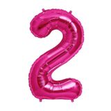 Parti dolabı 100 cm Pembe 2 Rakam Folyo Balonu, Sayı Büyük Boy Helyumla Uçan