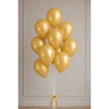 Parti dolabı 12 Inç Metalik Gold Altın Sarısı Balon 10'lu