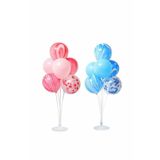 Parti dolabı 2 Adet Balon Süsleme Standı 7li Çubuklu Ikili Set Ayaklı Stand