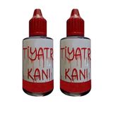 Parti dolabı 2 Adet Yapay Tiyatro Şaka Kanı Drakula Yapay Kan Halloween Cadılar Bayramı Kostüm Partisi
