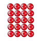 Parti dolabı 20 Adet Kırmızı Ay Yıldız Türk Bayrağı Yaka Rozeti 23 Nisan 19 Mayıs Okul Çocuk Yetişkin Rozet