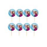 Parti dolabı 20li Elsa Kürdan Karlar Ülkesi Frozen Temalı Parti Pasta Süsü Kürdanı