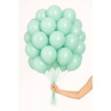 Parti dolabı 20li Mint Yeşili Nane Pastel Balon Mat Turkuaz Doğum Günü Dekorasyonu Düğün Süsleme Helyumla Uçan