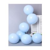 Parti dolabı 25 Adet Mavi Makaron Balon Soft Pastel Doğum Günü Balonu