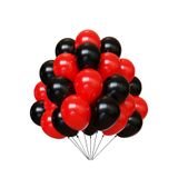 Parti dolabı 25 Adet Metalik Sedefli (Kırmızı-Siyah) Karışık Balon Helyumla Uçan