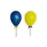 Parti dolabı 25 Adt Metalik Koyu Mavi Lacivert-Civciv Sarı Balon Helyumla Uçan