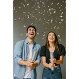 Parti dolabı 2li Gümüş Gri Konfeti Seti, Doğum Günü Düğün Kına Gecesi Parti Kutlama Sünnet Bride to Be