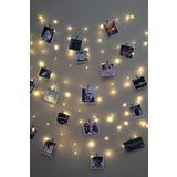 Parti dolabı 3 M Peri Led Işık 15 Adet Küçük Mandal Fotoğraf Asma Seti Anı Yılbaşı Led Işık Ramazan Yılbaşı