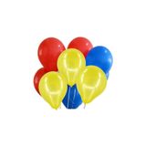 Parti dolabı 30 Ad Metalik Kırmızı-Sarı-Koyu Mavi Lacivert Balon Helyumla Uçan