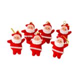 parti dolabı 6 Adet Küçük Noel Baba Yılbaşı Çam Ağacı Süsü