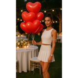 Parti dolabı 6 Lı Kırmızı Kalpli Balon 12 Inç 30 cm Parti Konsept Düğün Nişan Nikah Sevgili Doğum Günü Balonu