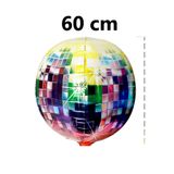 Parti dolabı 60x60 Cm 4d Disko Topu Folyo Balon Hologram Baskı Renkli Disko Topu Balon 1 Adet Yılbaşı Retro