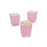 Parti dolabı 8li Pembe Baskısız Popcorn Kutusu ( Mısır , Cips , Ikram Kutusu )